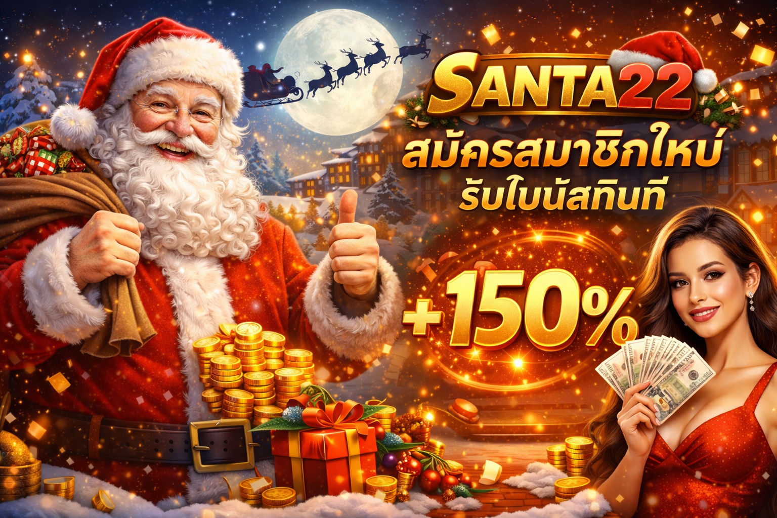 บริการเว็บ Santa22 มีทั้งสล็อต บาคาร่า และแทงบอลออนไลน์