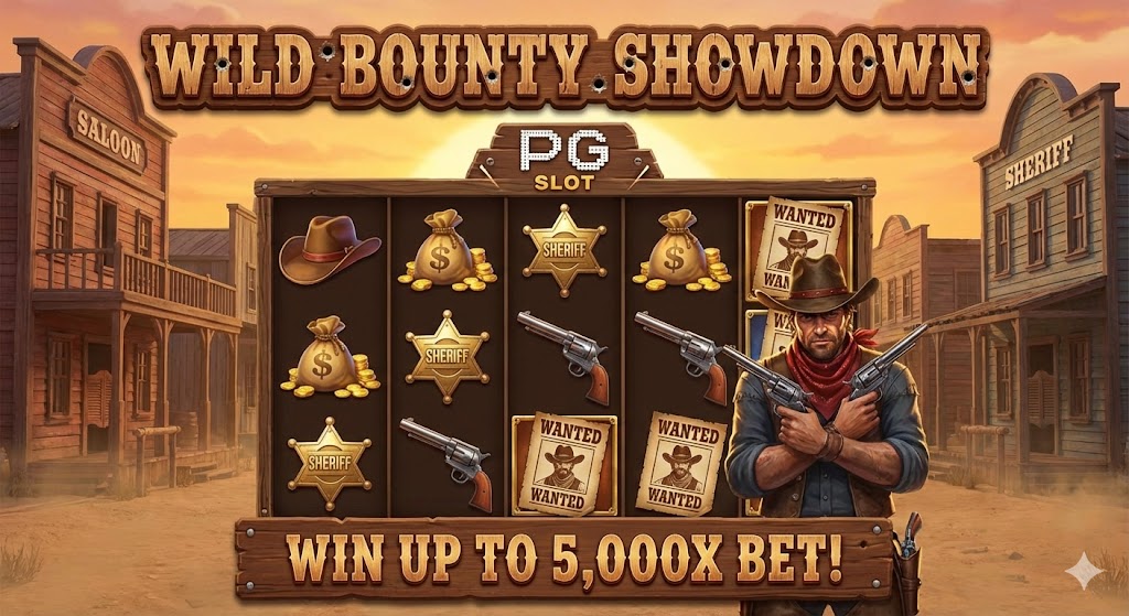 รีวิวเกม Wild Bounty Showdown สล็อต pg คาวบอย ตัวคูณเยอะ