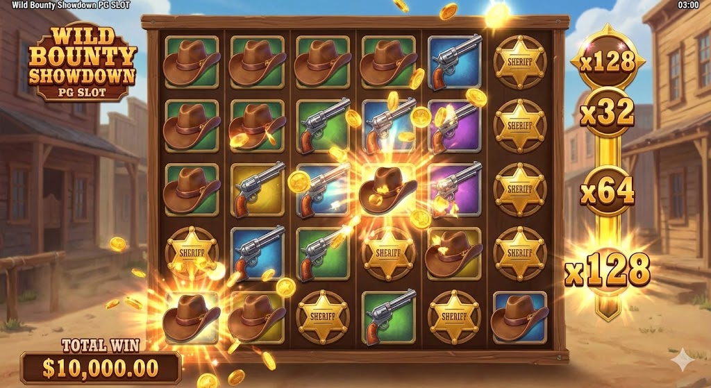 เทคนิคการสะสมตัวคูณ x1024 ในเกมคาวบอย PG