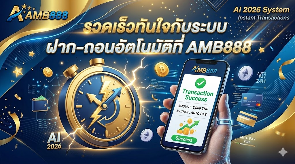AMB888 ฝาก-ถอนออโต้ไวที่สุด ระบบ AI 2026