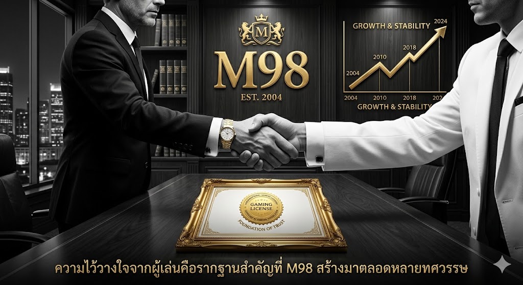 รากฐานความน่าเชื่อถือของ M98 เว็บคาสิโนยุคบุกเบิกที่มีประวัติยาวนาน